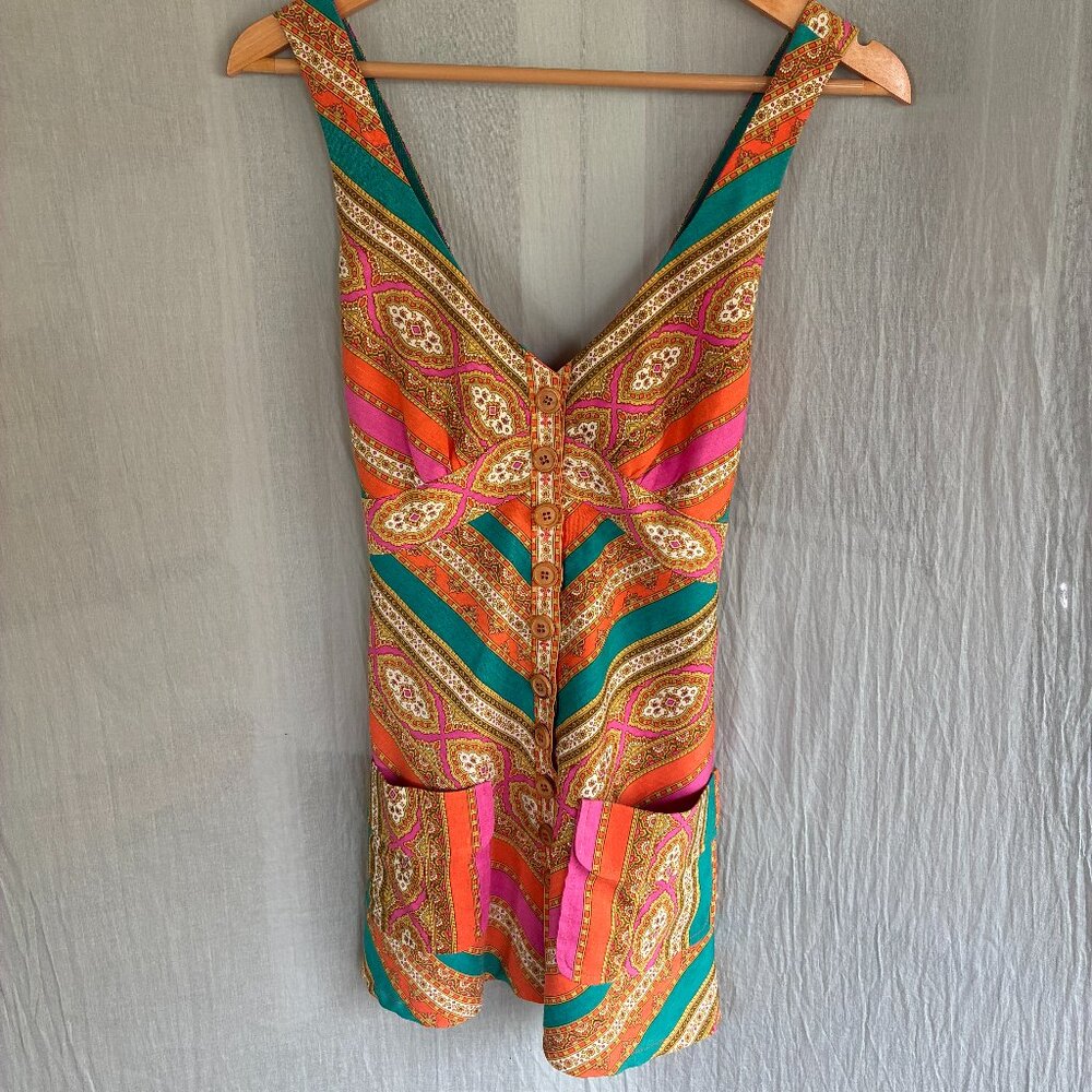 Nanette Lepore Silk/Cotton Cross-Back Top